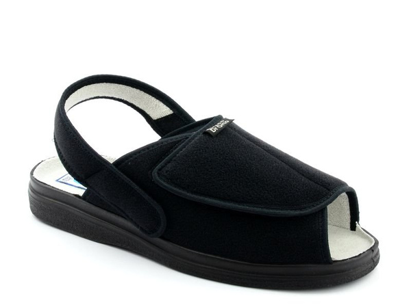 Sandały Dr Orto 983M004 ortopedyczne zdrowotne stopa cukrzycowa czarne