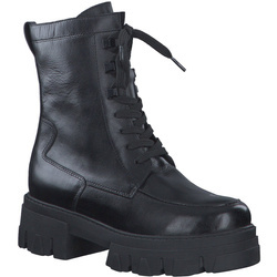 Botki damskie skórzane Marco Tozzi 25209 na platformie zimowe  ocieplane