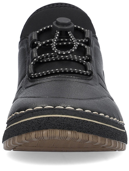 Półbuty damskie czarne Rieker 50960-00 sneakersy sportowe wygodne