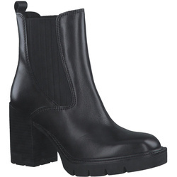 Botki damskie na obcasie jesienne ocieplane skórzane Marco Tozzi 25828