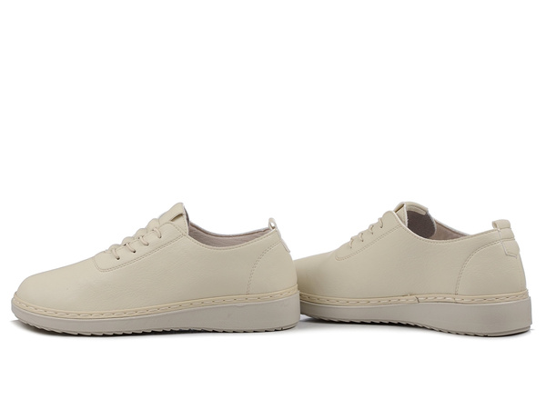 Półbuty damskie sportowe całe beżowe Unisoft 5933 wsuwane lekkie wygodne