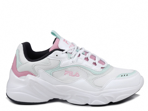 Buty damskie Fila Collene sneakersy sportowe lekkie białe sznurowane