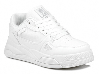 Buty damskie białe Big Star NN274667 sneakersy ekoskóra sznurowane
