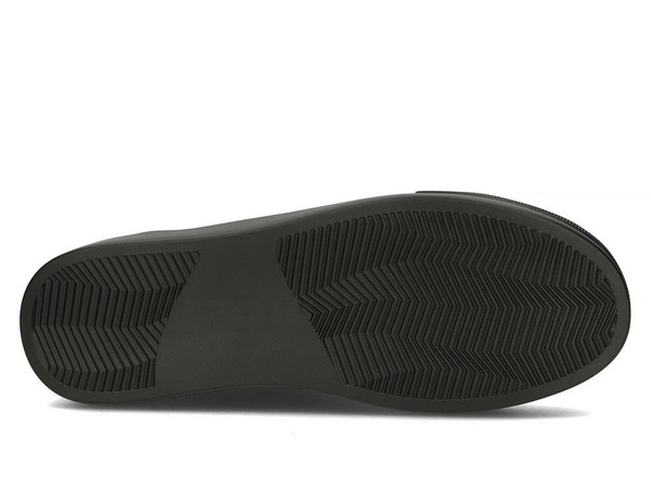 Buty sneakersy damskie czarne skórzane na platformie Filippo 3533 