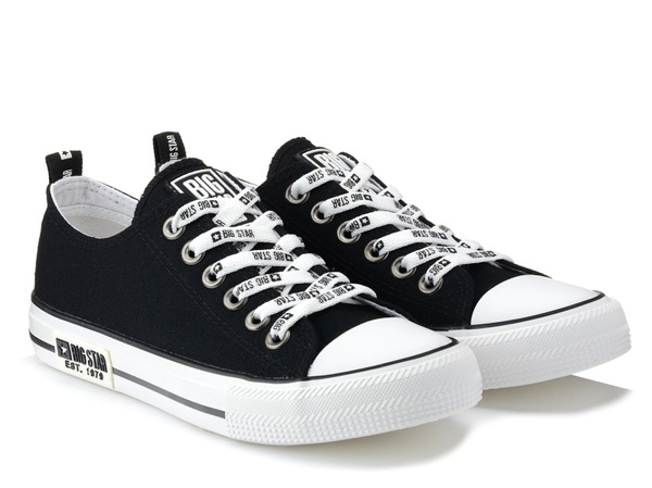 Trampki damskie Big Star KK274102 tenisówki klasyczne czarne niskie