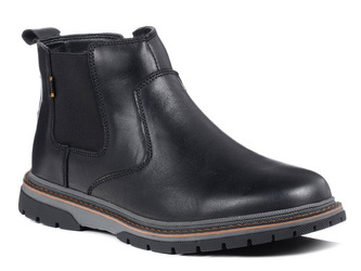 Buty zimowe męskie ocieplane skórzane botki czarne T.Sokolski Z25-103