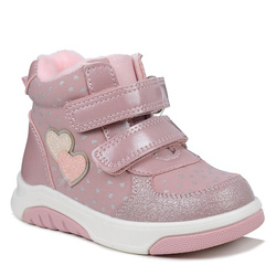 Buty zimowe dziecięce różowe American Club XD177 dziewczęce ocieplane