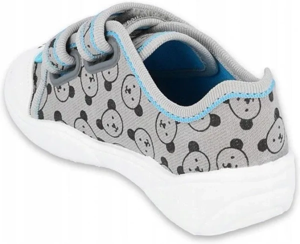 Trampki kapcie dziecięce Befado 907P129 szare na rzepy do przedszkola