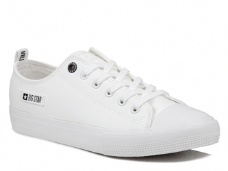 Trampki męskie całe białe Big Star KK174008 ekoskóra sznurowane niskie