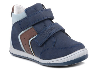 Buty trzewiki dziecięce chłopięce za kostkę na rzepy Wojtyłko 24131