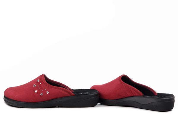 Kapcie damskie bordowe Inblu CU-9H pantofle domowe zakryte palce wygodne