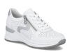Sneakersy damskie białe Rieker N4340-80 półbuty skórzane na koturnie