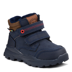 Buty zimowe dziecięce chłopięce ocieplane American Club XD165 granatowe
