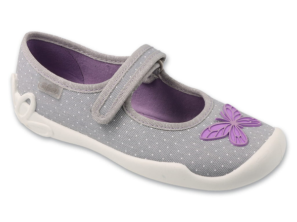 Kapcie dziecięce Befado 114Y556 dziewczęce baleriny domowe na rzepy