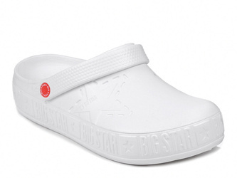 Klapki męskie białe Big Star piankowe medyczne lekkie II175003