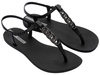 Sandały japonki damskie płaskie czarne Ipanema 83692-BD624 na lato