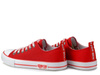 Trampki damskie klasyczne niskie Big Star KK274104 czerwone sznurowane