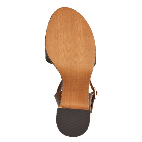 Sandały damskie na platformie Marco Tozzi 28008 modne khaki letnie 