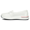 Mokasyny damskie białe Filippo DP4400/26 skórzane ażurowe na platformie