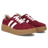 Sneakersy damskie na platformie skórzane bordowe Filippo DP6776/25 