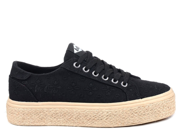 Trampki damskie espadryle na platformie tekstylne Lee Cooper 2424L