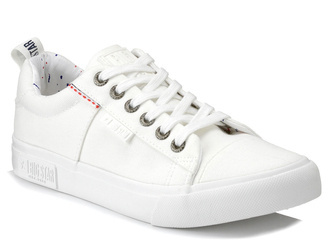 Trampki tenisówki damskie Big star KK274003 białe niskie z tkaniny