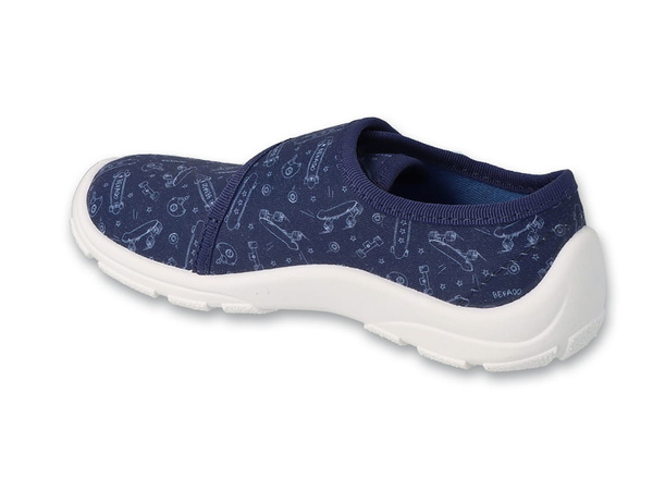 Trampki dziecięce granatowe Befado 974X553 kapcie chłopięce na rzepy