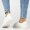 Sneakersy damskie białe Filippo DP6808/25 półbuty sznurowane skórzane	
