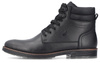 Buty męskie zimowe Rieker F4544-00 trzewiki ocieplane skórzane czarne 