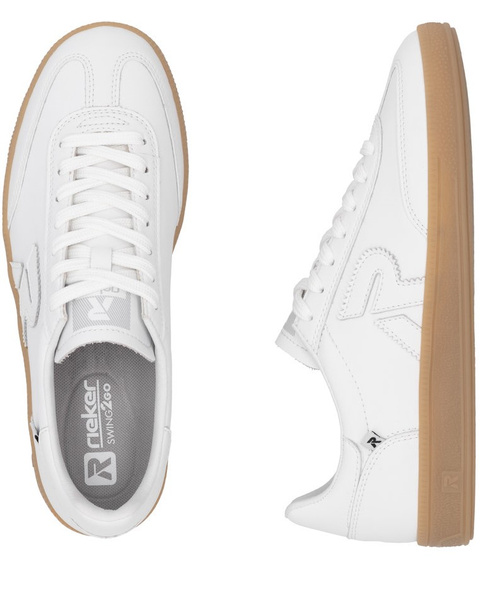 Buty damskie Rieker W2200-80 białe skórzane sneakersy półbuty sportowe