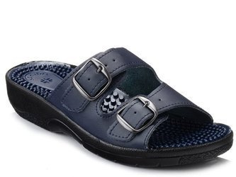 Klapki damskie skórzane medyczne fakirki z kolcami masujące Nadia