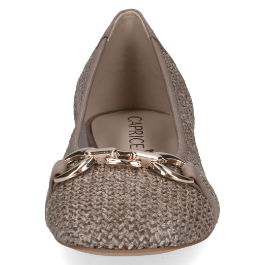 Czółenka damskie beżowe Caprice 22503 skórzane eleganckie wsuwane