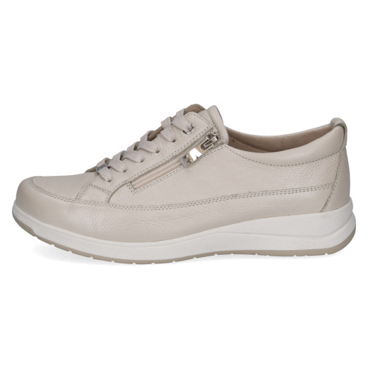 Buty damskie szerokie tęgość K sneakersy beżowe Caprice 23727 skórzane