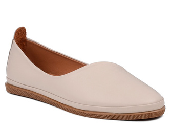 Baleriny damskie baletki beżowe T.Sokolski W25-479 skórzane wygodne