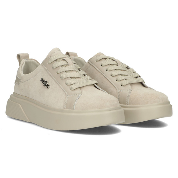 Buty sneakersy damskie skórzane na platformie szare Filippo DP4580