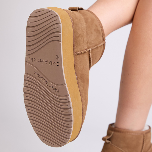 Śniegowce damskie Emu Australia camel platforma Stinger Micro Flatform