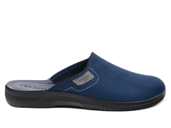 Kapcie męskie granatowe Inblu DG-82 pantofle domowe zakryte palce laczki