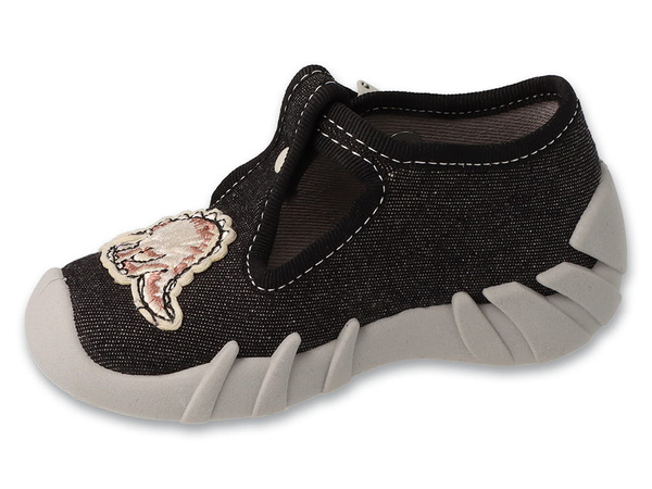 Kapcie dziecięce Befado 110P512 chłopięce domowe do przedszkola zapinki