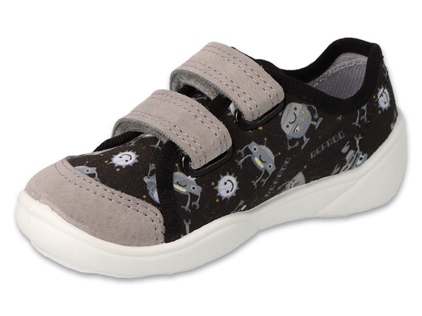 Trampki dziecięce czarne Befado 907P163 chłopięce kapcie na rzepy