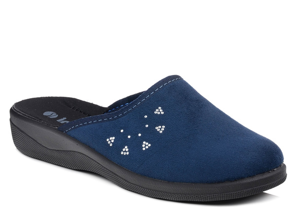 Kapcie damskie granatowe Inblu CU-9H pantofle domowe zakryte palce