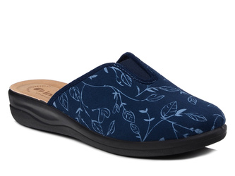 Kapcie damskie pantofle domowe Inblu CF-49 granatowe z zakrytymi palcami