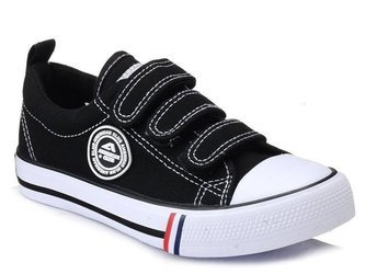 Trampki tenisówki kapcie dziecięce czarne AMERICAN CLUB LH 33 na rzepy