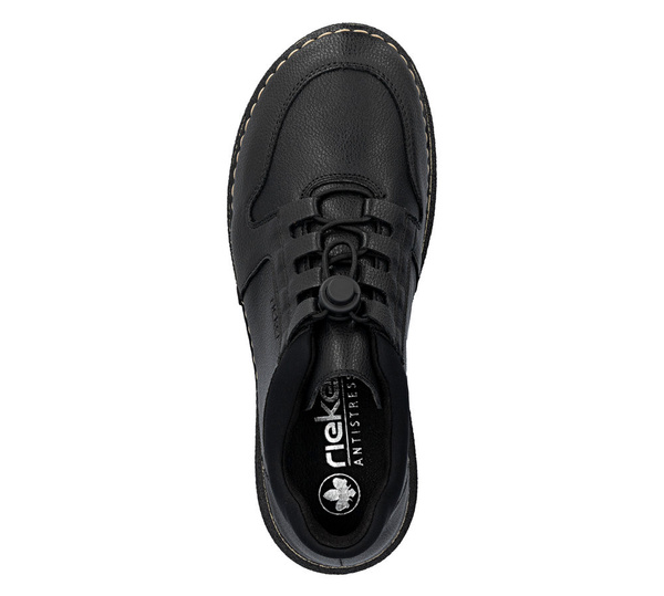 Półbuty damskie Rieker 50959 sneakersy  sportowe czarne skórzane wygodne