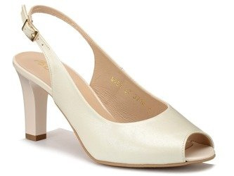 Czółenka damskie na obcasie skóra Bioeco 3716