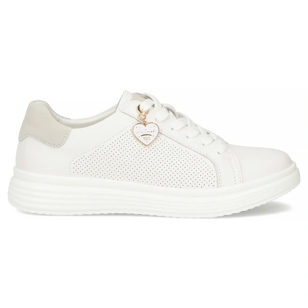 Sneakersy damskie białe Filippo DP6860/26 WH skórzane sznurowane lekkie