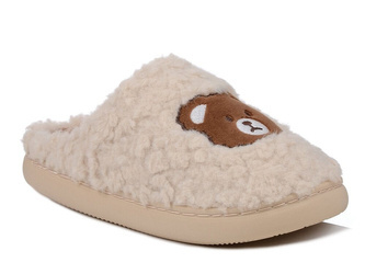 Kapcie damskie ciepłe z misiem domowe z kożuszkiem Unisoft 6625
