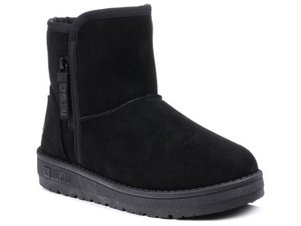 Botki damskie Big Star śniegowce zimowe ocieplane czarne OO274A163