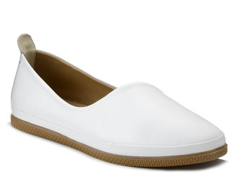 Baleriny damskie baletki białe T.Sokolski W25-479 skórzane wygodne