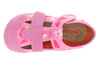 Kapcie dziewczęce do przedszkola róż Milami 118 na rzep szeroki nosek 