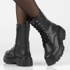 Buty zimowe damskie workery ocieplane skórzane czarne Filippo DBT4759/25